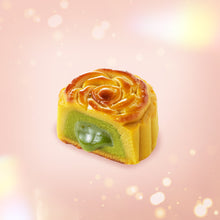 Load image into Gallery viewer, Lune de Blossom Handmade Lava Mooncakes with Crystal Flower Hologram Gift Box -8pcs (Pistachio Hazelnut)