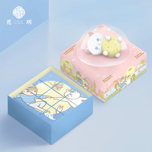 "Lune de Blossom" x "Maid's diary" Joint Series - Mooncake Gift Box (Tangerine Peel Custard,Coconut Latte,Classic Custard) and Travel Set