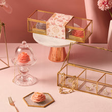 Load image into Gallery viewer, Handmade Rose Mooncakes (Taiwan Dajia taro salted egg, hand-fried pineapple salted egg, Chinese red beans) with exquisite glass gift box
