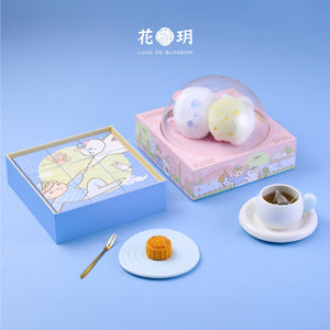 "Lune de Blossom" x "Maid's diary" Joint Series - Mooncake Gift Box (Caramel Coffee, Classic Custard, Melon Cheese) and Travel Set